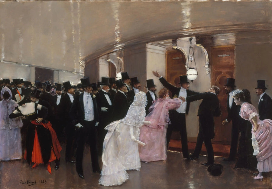 Starcie na korytarzach Opery - Jean Béraud