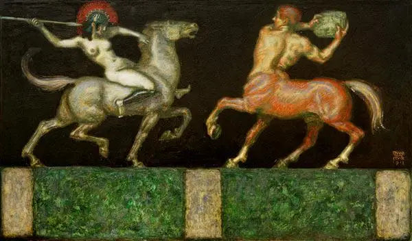 Amazona i Centaur - Franz von Stuck