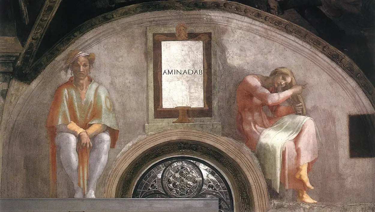 Reproduction du tableau « Amminadab - Michel-Ange » par Alpha Reproduction en peinture à l’huile