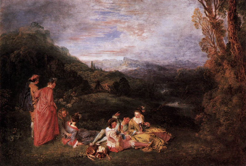 Spokojna miłość - Antoine Watteau