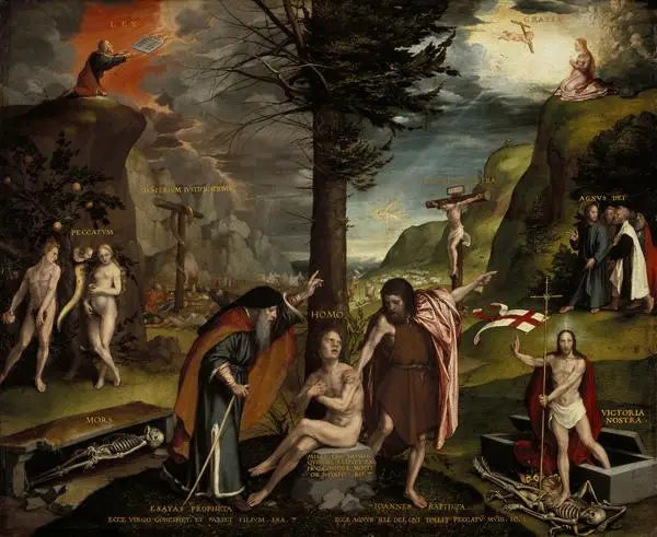 Allegoria Starego i Nowego Testamentu - Hans Holbein Młodszy