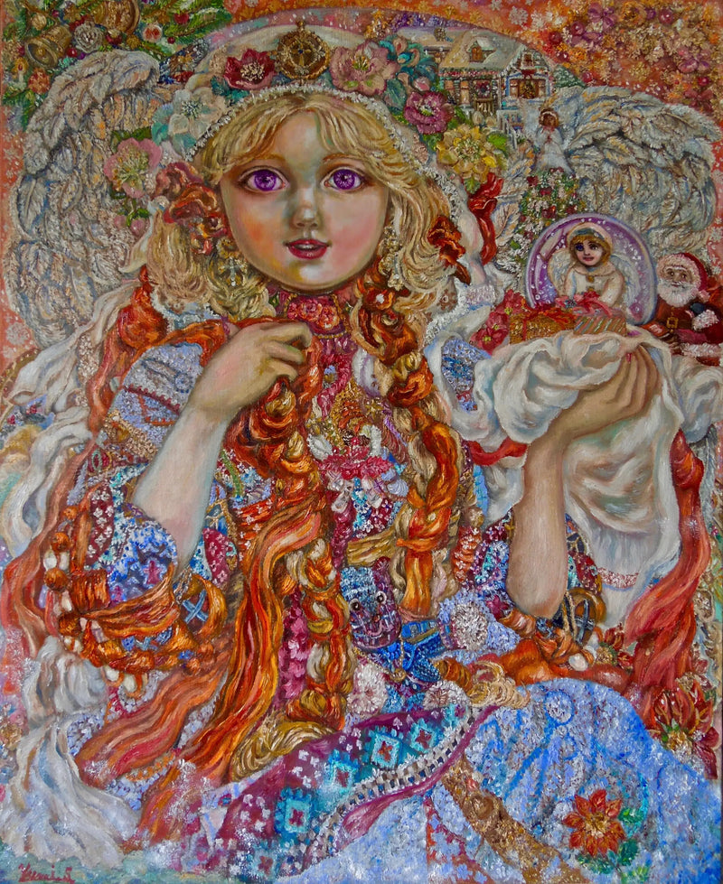 Anioł świętujący Boże Narodzenie - Yumi Sugai