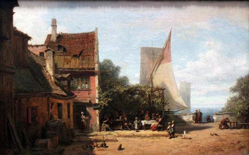 Stara tawerna nad jeziorem Starnberger - Carl Spitzweg