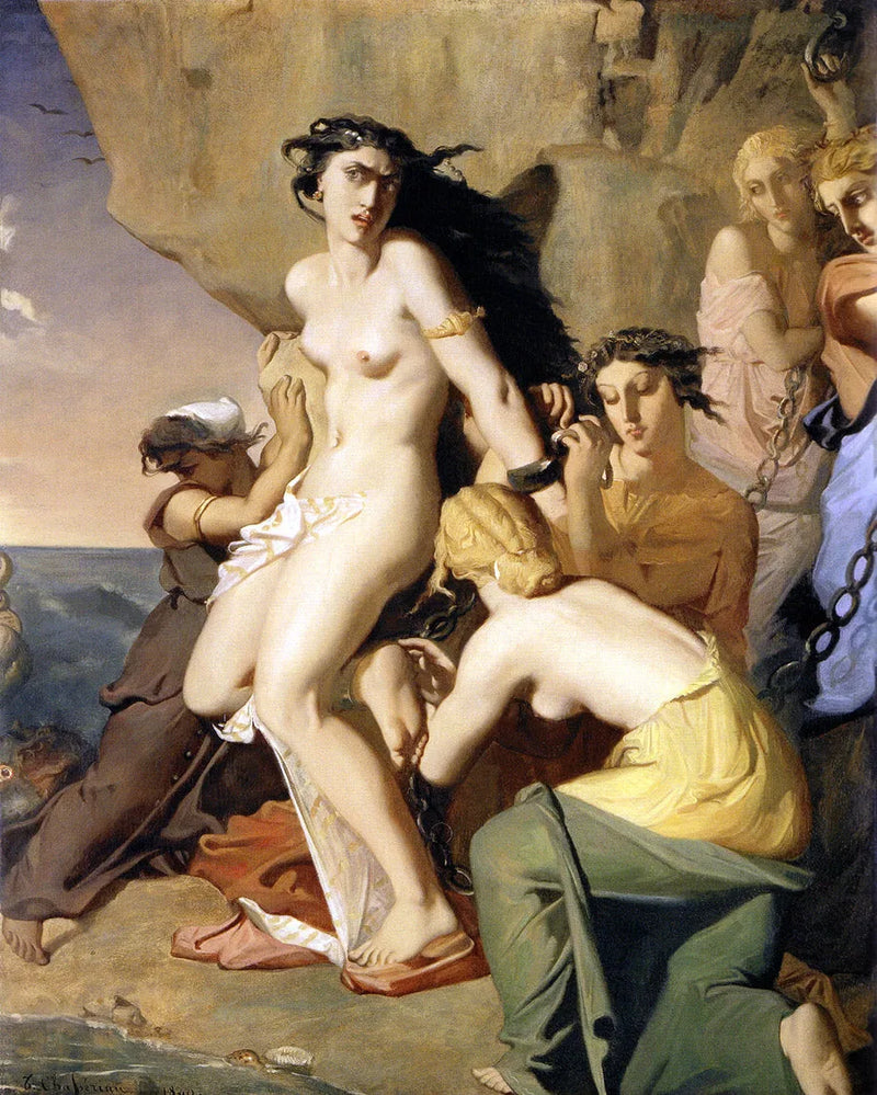 Andromeda przywiązana do skały przez Nereidy - Théodore Chassériau