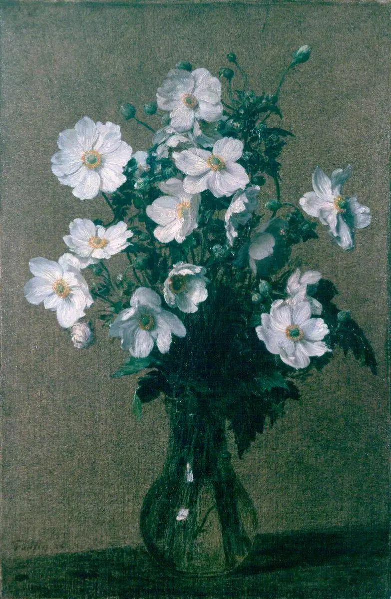Anémones du Japon - Henri Fantin-Latour - Alpha Reproduction