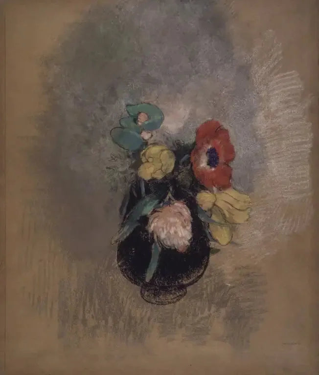 Anemony i tulipany - Odilon Redon