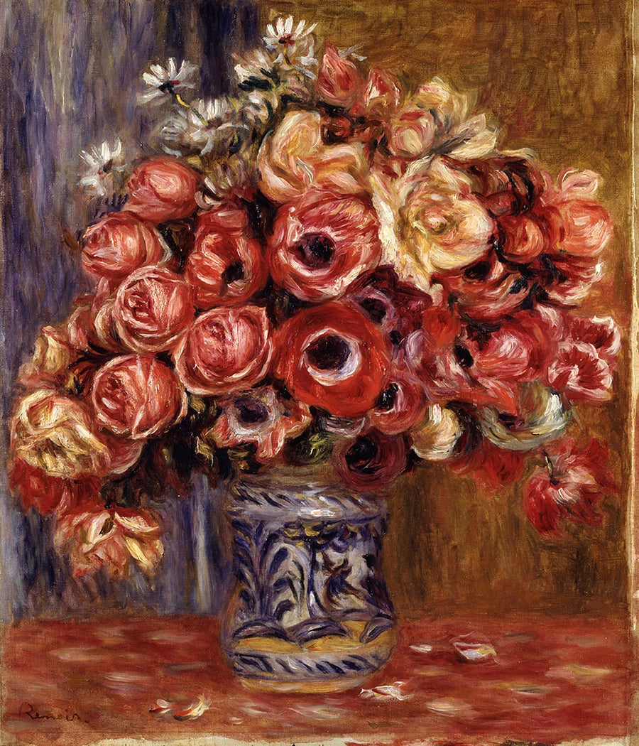 Anemony i róże - Pierre-Auguste Renoir