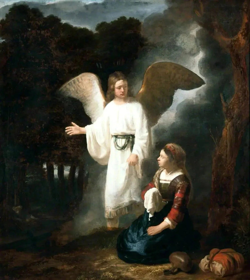 Anioł ukazujący się Hagar - Rembrandt