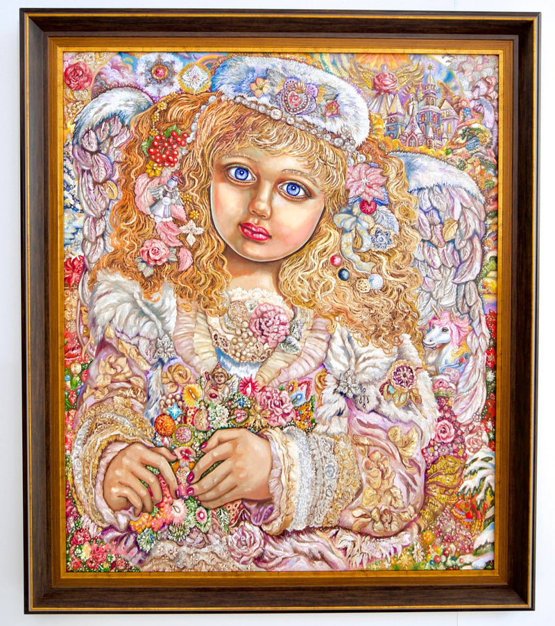 Anioł Świateł Bożego Narodzenia  | 60x75cm