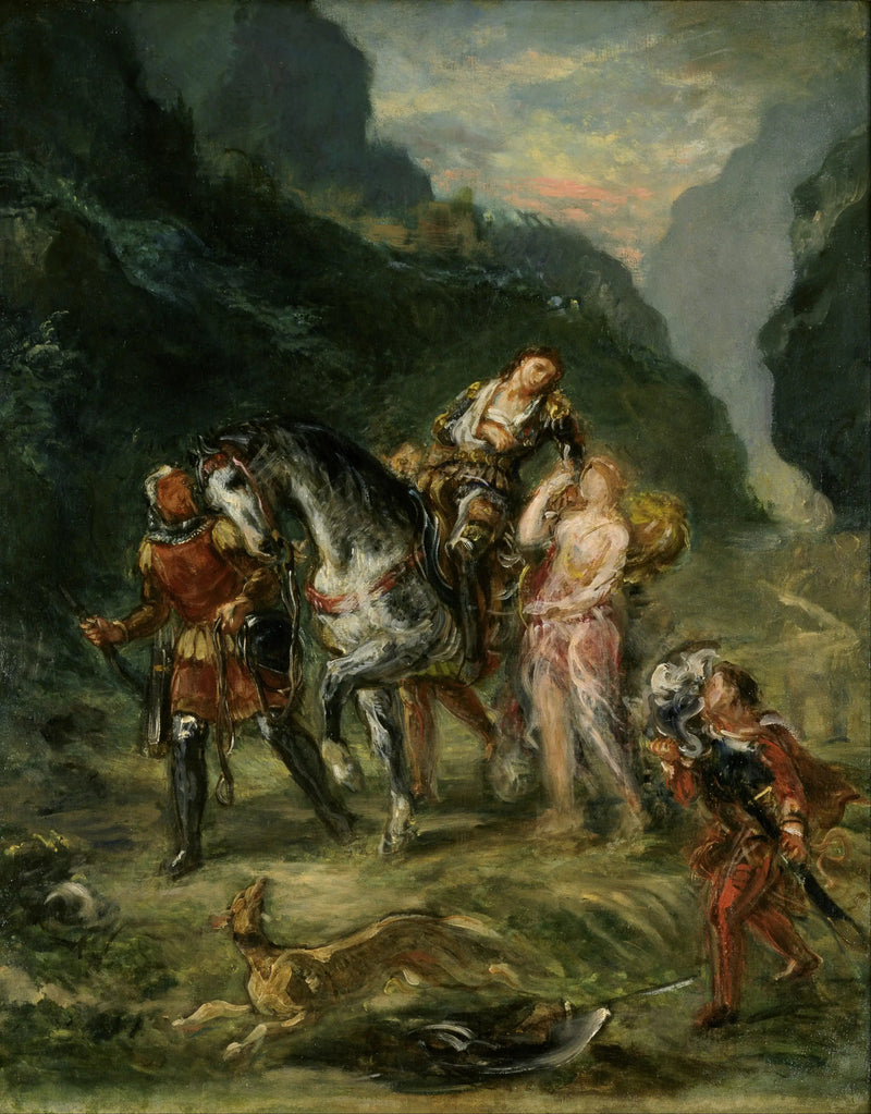Anioł i ranny Medoro - Eugène Delacroix