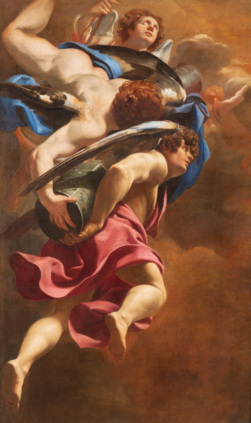 Anioły niosące kolumnę Pasji - Simon Vouet