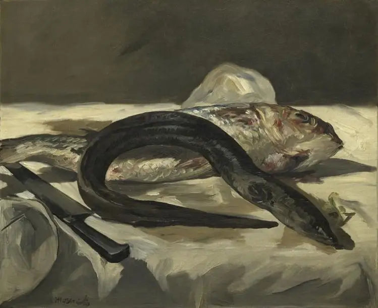Anguille et Rouget - Édouard Manet image 1 tableau peint à l’huile sur toile