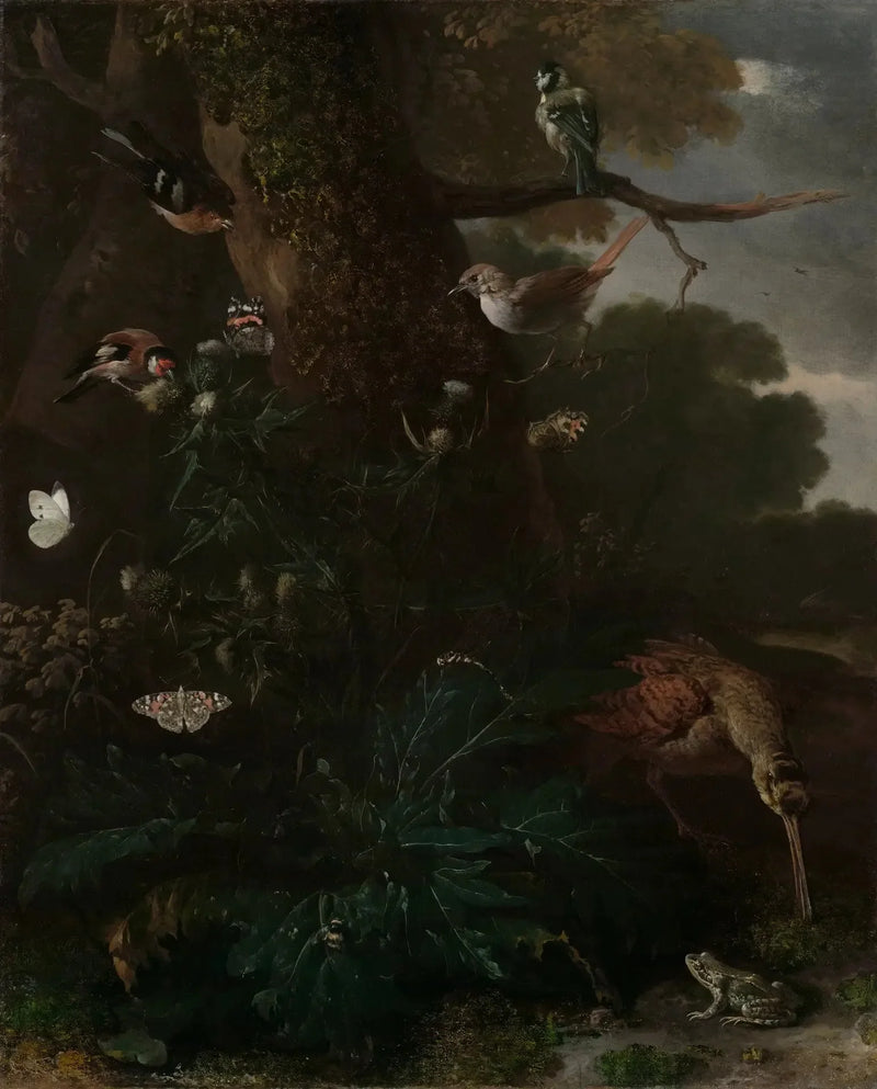 Zwierzęta i rośliny z lasu - Melchior de Hondecoeter