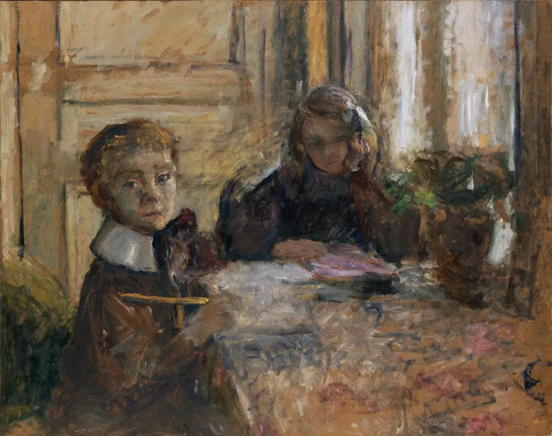 Annette i Jacques Roussel wykonując swoje obowiązki - Édouard Vuillard