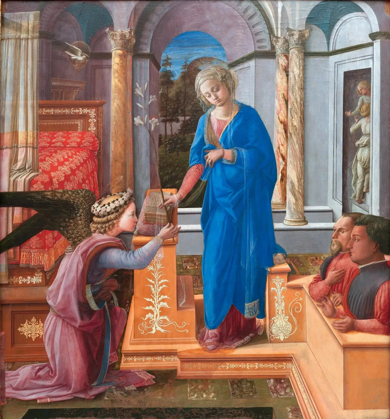 Zwiastowanie u dwóch fundatorów klęczących - Fra Filippo Lippi