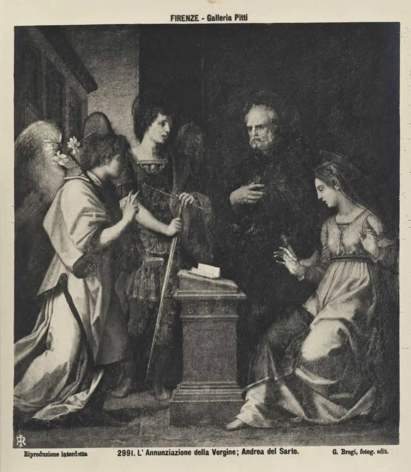 Zwiastowanie z świętymi Michałem Archaniołem i Genzem - Andrea del Sarto