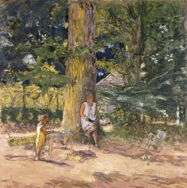 Antoinette David-Weill i jej bratankowie Maurice Lambiotte w Mareil-le-Guyon, projekt - Édouard Vuillard