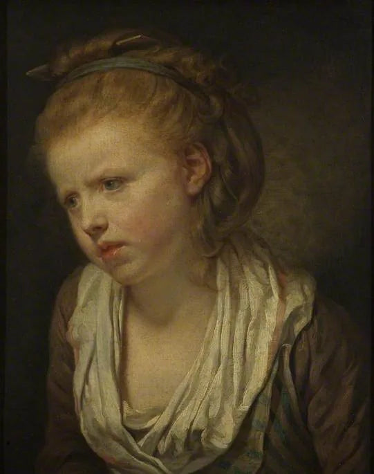 Anxiété, głowa dziewczynki - Jean-Baptiste Greuze