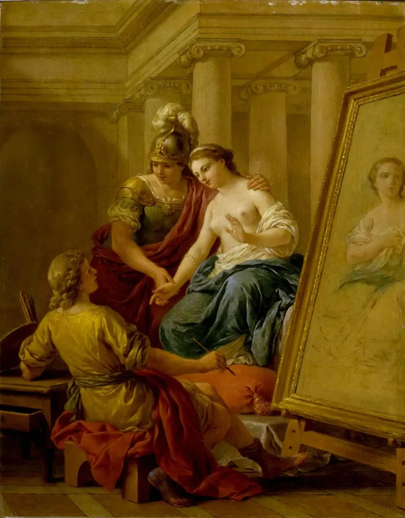 Apelle zakochujący się w Kampazpie - Louis Jean François Lagrenée