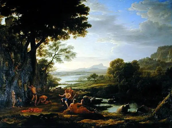 Apollon strząsający skórę Marsjasza - Claude Lorrain
