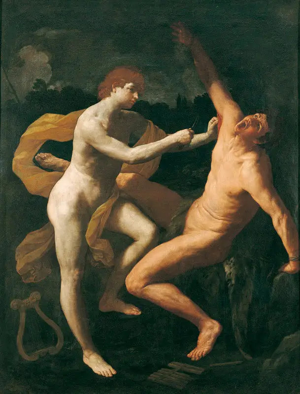 Apollon wyrywający Marsjasza - Guido Reni