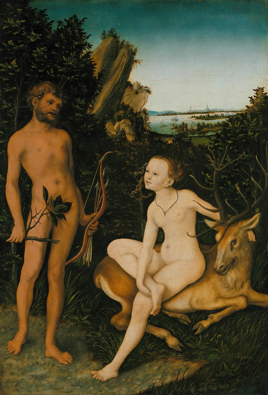 Apollo i Diana w krajobrazie leśnym - Lucas Cranach Starszy