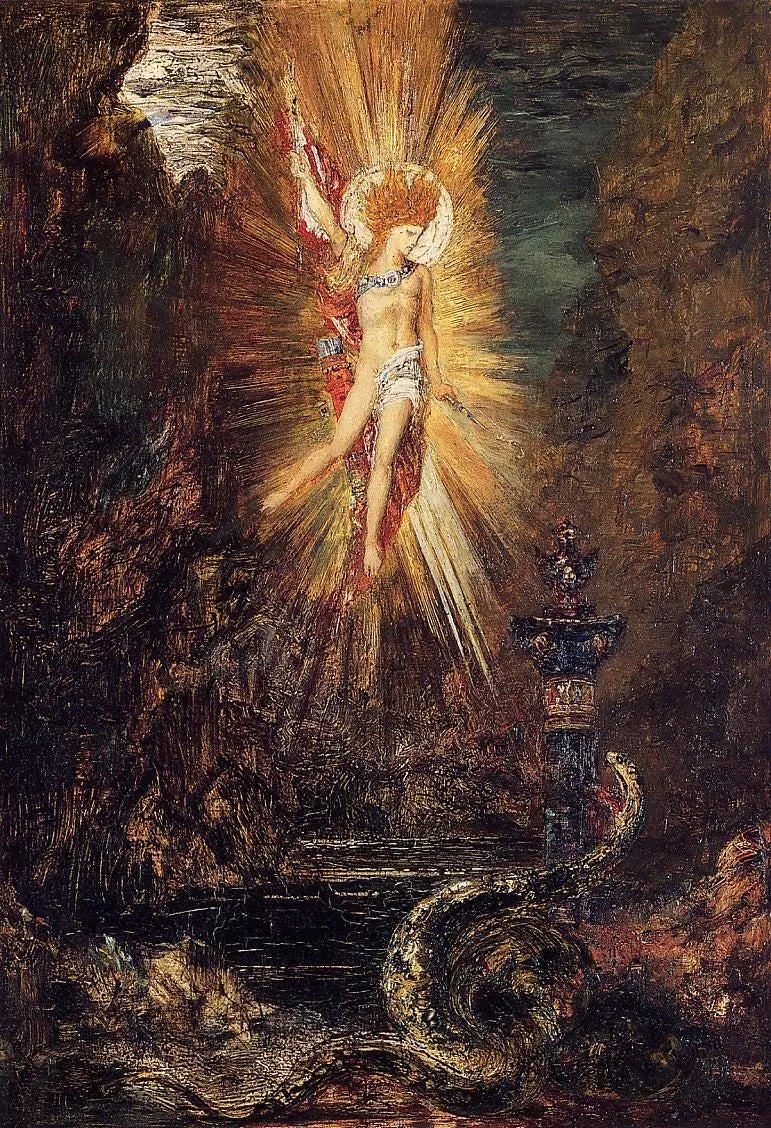 Apollon zwycięzca nad wężem Python - Gustave Moreau