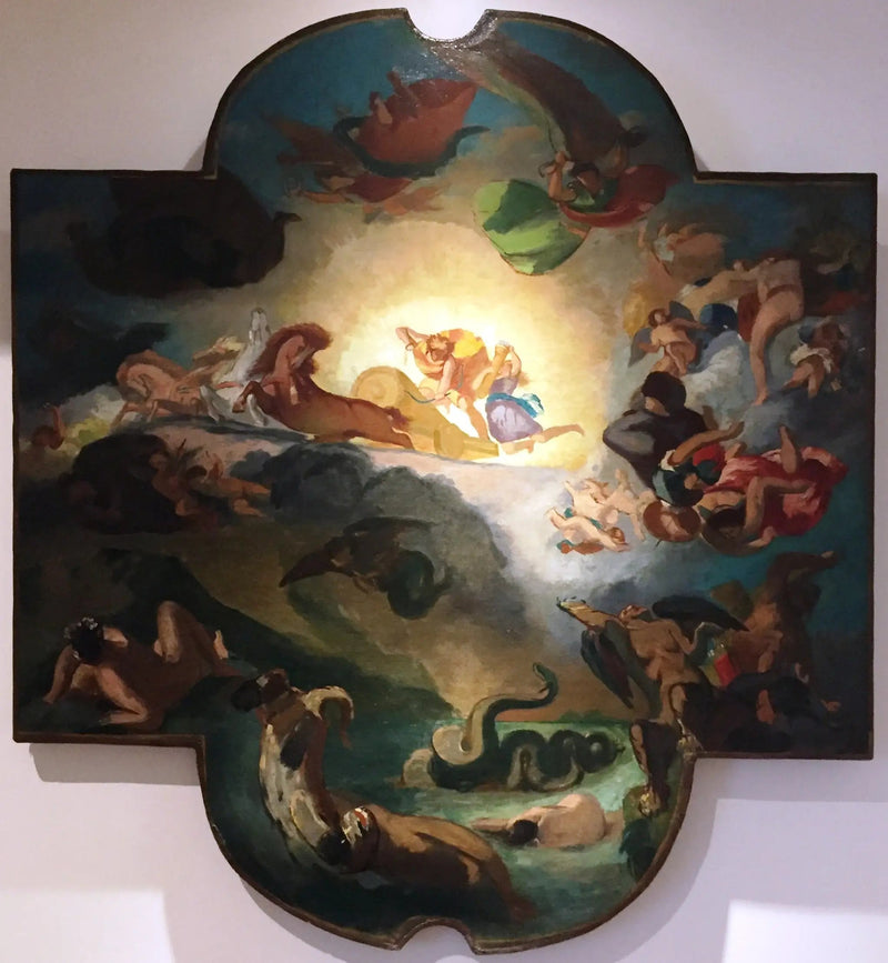Apollon zwyciężający węża Python - Odilon Redon