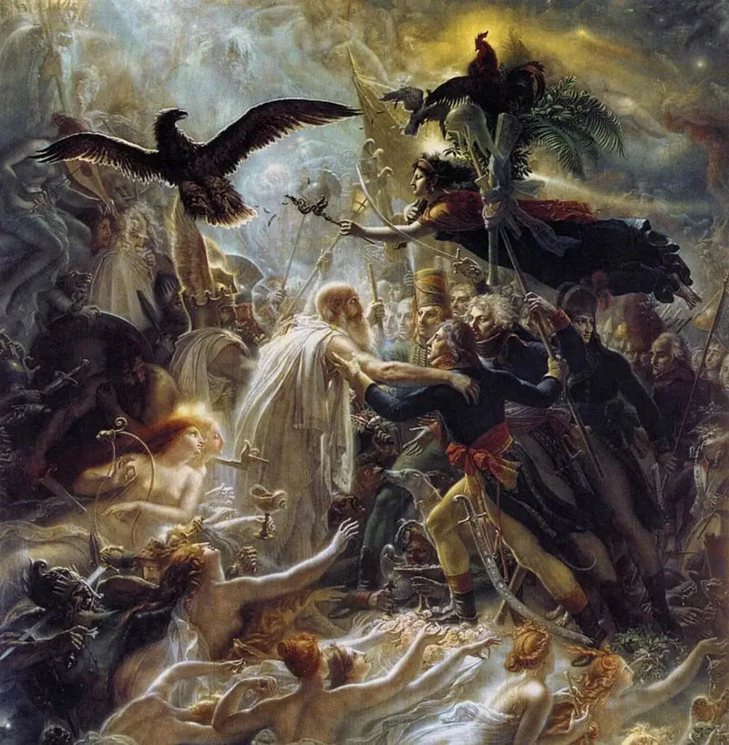 Apoteoza francuskich bohaterów poległych za ojczyznę podczas wojny o wolność - Anne-Louis Girodet