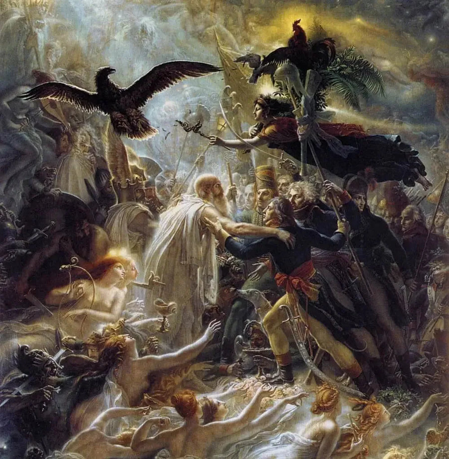 Apoteoza francuskich bohaterów poległych za ojczyznę podczas wojny o wolność - Anne-Louis Girodet