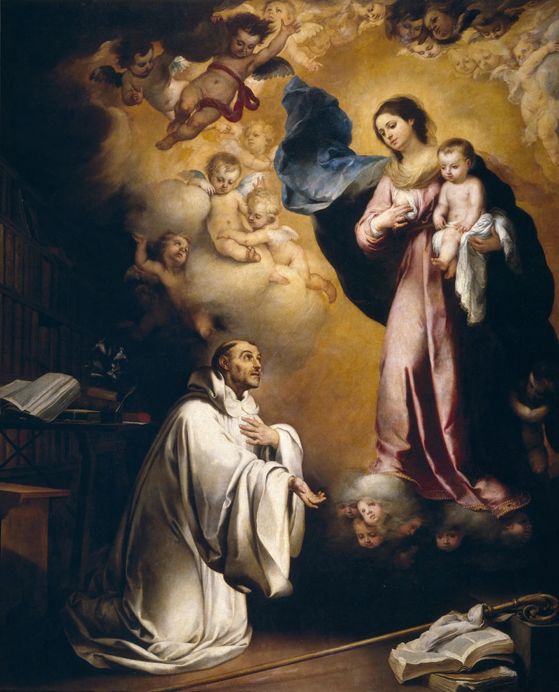 Objawienie się Matki Bożej u Świętego Bernarda - Bartolomé Esteban Murillo