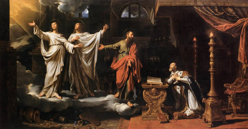 Objawienie św. Gervais i św. Protais w św. Ambrożu - Philippe de Champaigne