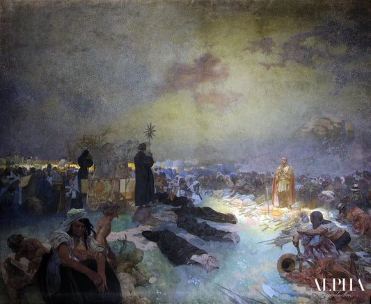 Après la bataille de la colline de Vítkov - Mucha - Reproductions de tableaux et peintures haut de gamme