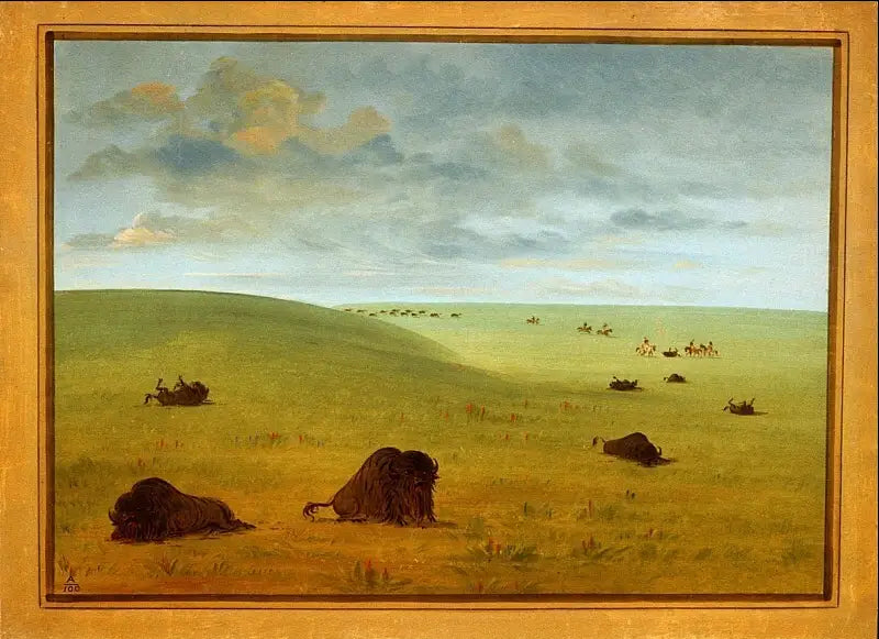 Po polowaniu na bizona - Siuksowie - George Catlin