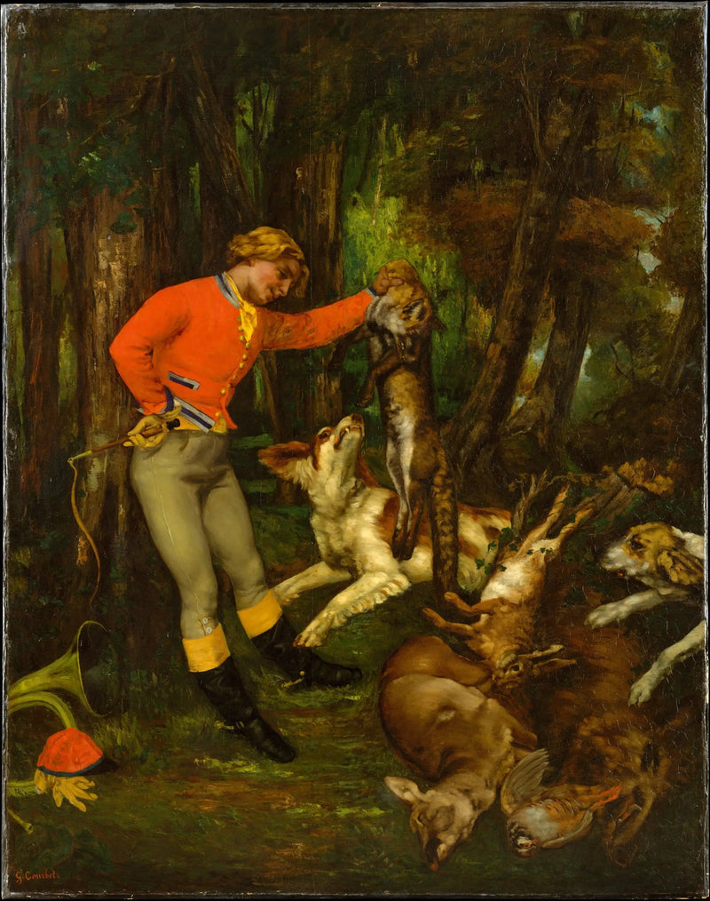 Po polowaniu - Gustave Courbet