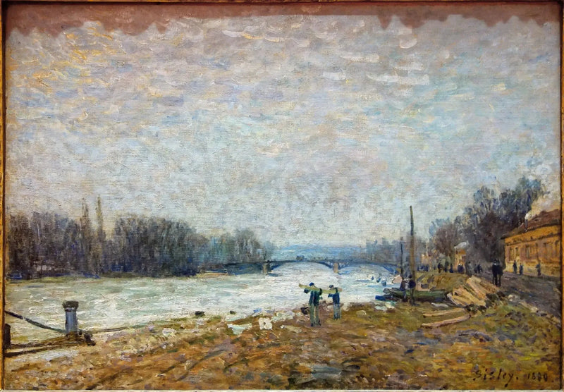 Po klęsce, Sekwana przy moście w Suresnes - Alfred Sisley
