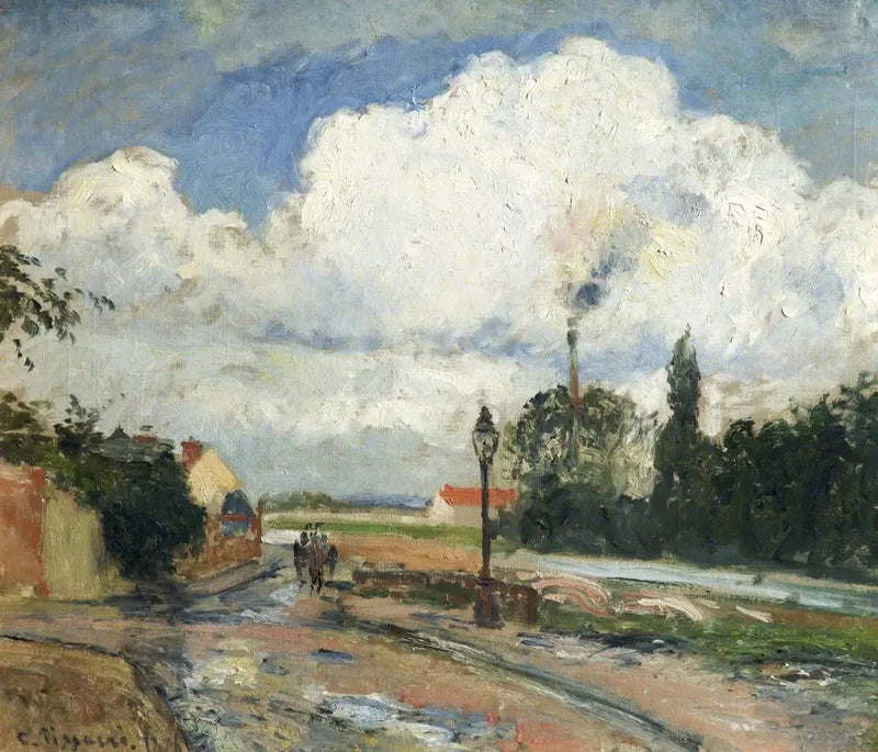 Po deszczu, nabrzeże Pothuis w Pontoise - Camille Pissarro