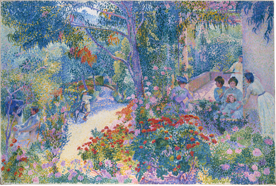 Popołudnie w ogrodzie - Henri-Edmond Cross