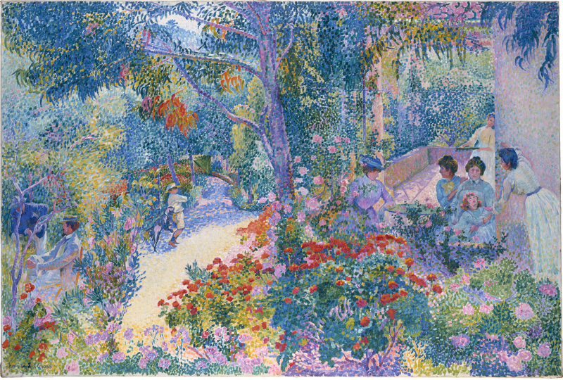 Popołudnie w ogrodzie - Henri-Edmond Cross