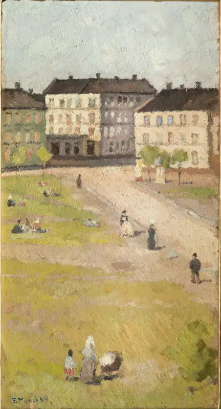 Popołudnie na placu Olaf Rye - Edvard Munch