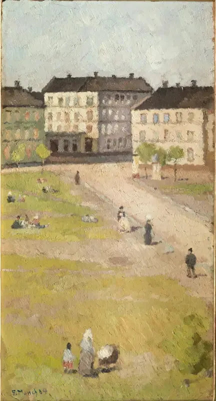 Popołudnie na placu Olaf Rye - Edvard Munch