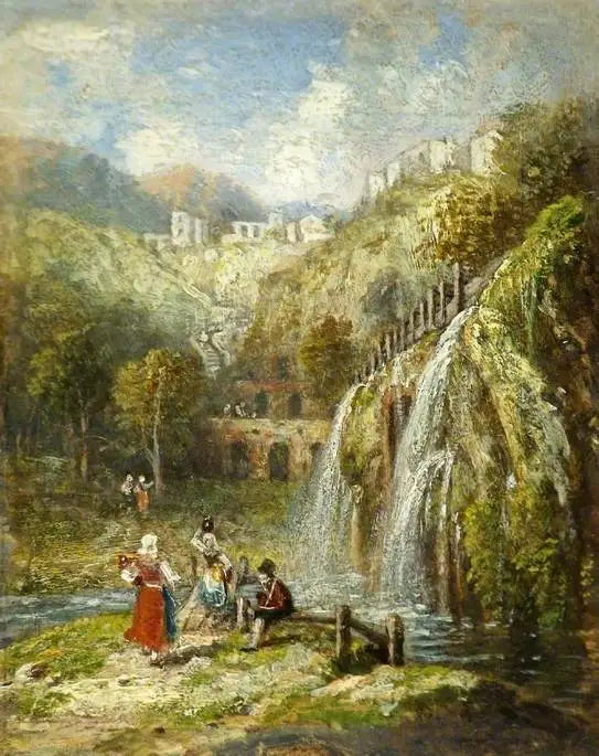 Akwedukt i kaskada w pobliżu Rzymu - J. M. W. Turner