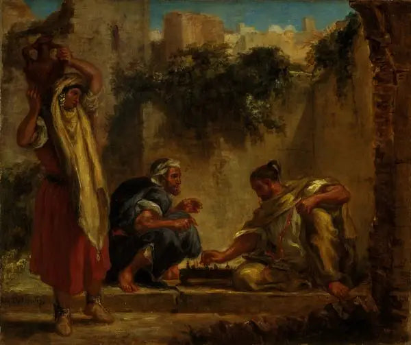 Arabowie grający w szachy - Eugène Delacroix