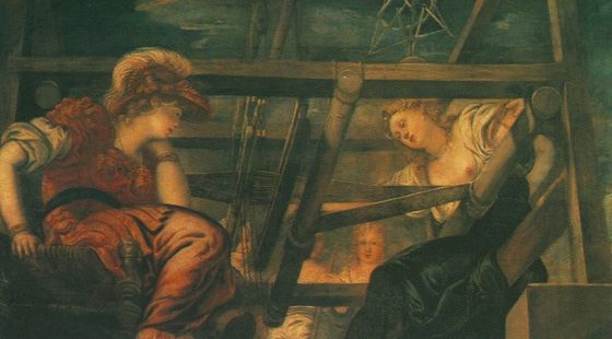 Arachné wyzywa Minerve w konkursie tkactwa - Jacopo Tintoretto