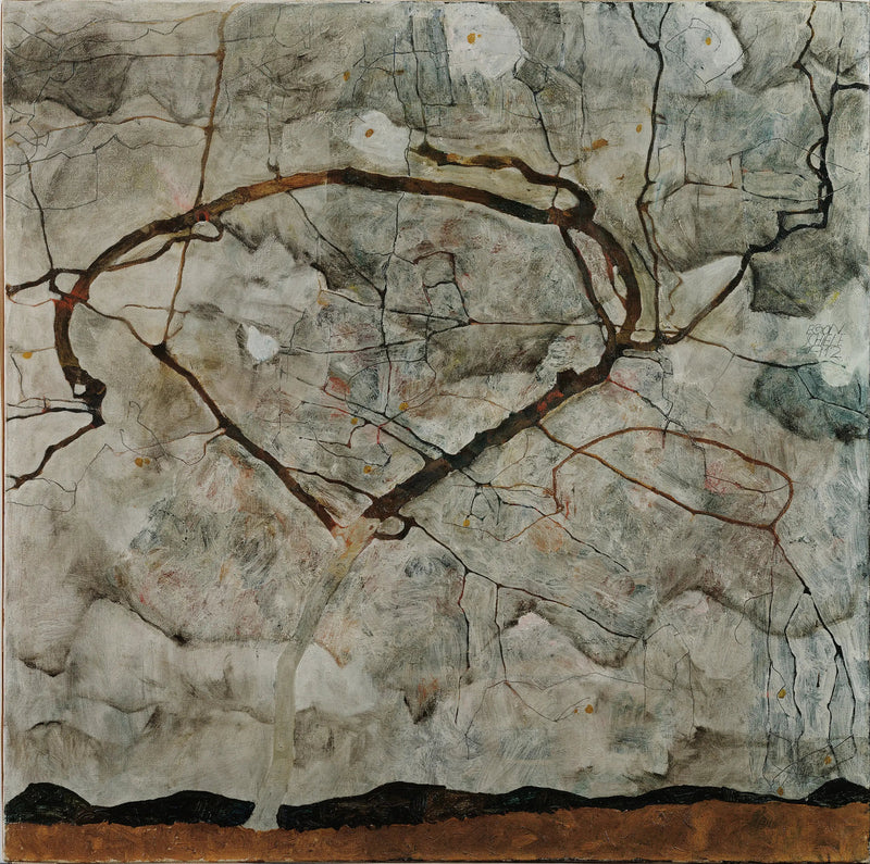 Jesień w wzburzonym powietrzu (drzewo zimowe) - Egon Schiele