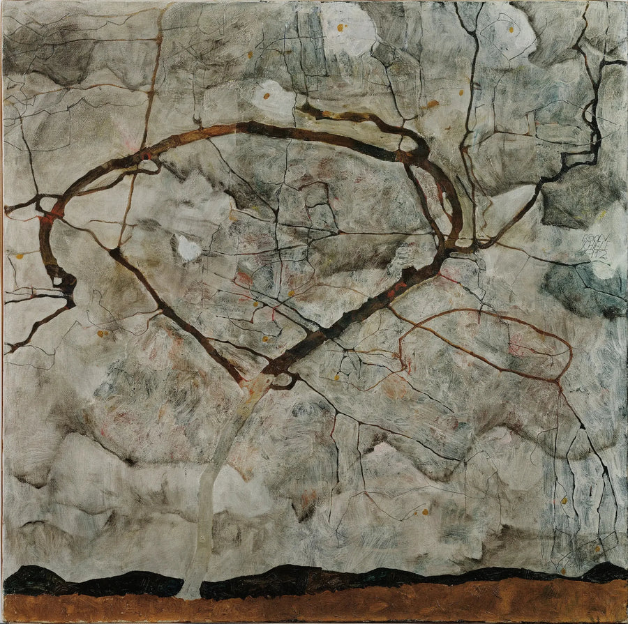 Jesień w wzburzonym powietrzu (drzewo zimowe) - Egon Schiele