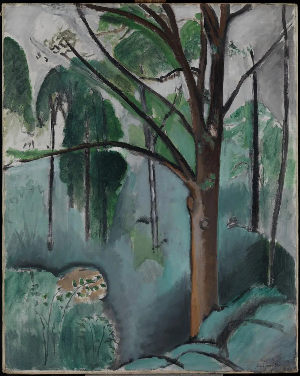 Arbre près de l'étang de Trivaux - Henri Matisse image 1 copie de tableau peinte à la main