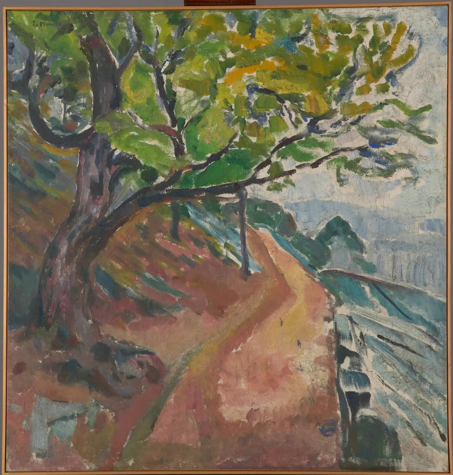 Zielone drzewo przy drodze - Edvard Munch