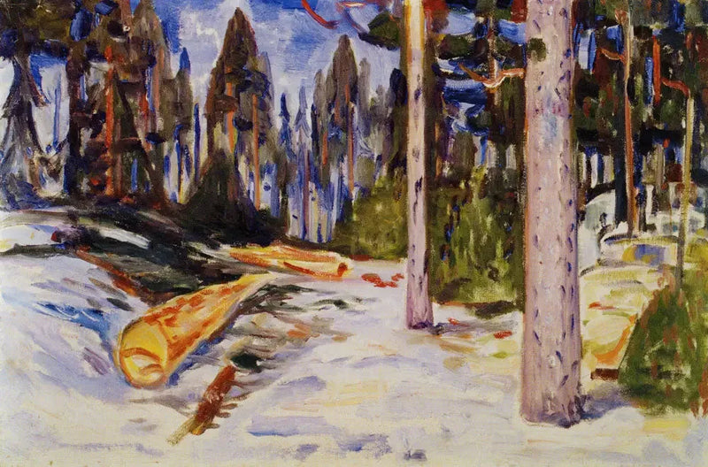 Ścięte drzewa - Edvard Munch