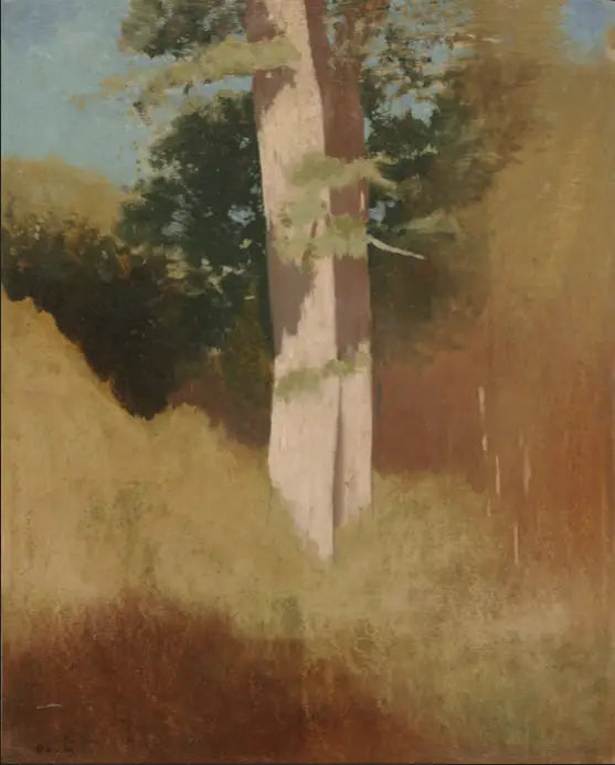 Drzewa na niebieskim niebie - Odilon Redon